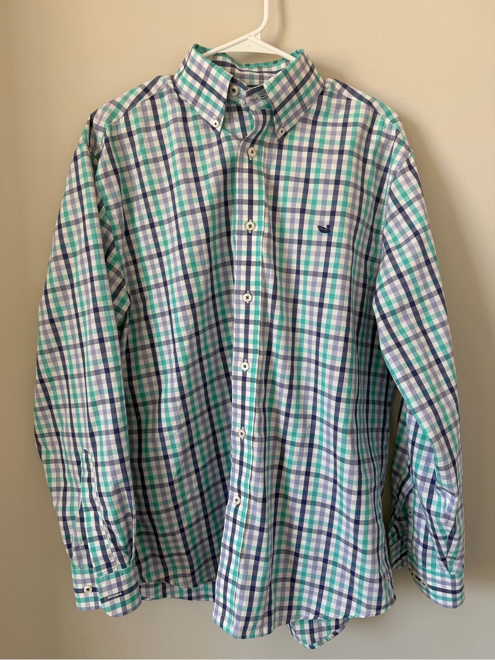 Southern Marsh Green and Blue Plaid Button-Down Shirt